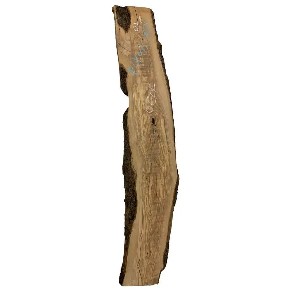 Beautiful Olivewood Live Edge Slab - 59-1/2" x 10" x 1-3/8", #20 - Exotic Wood Zone - Buy online Across USA 