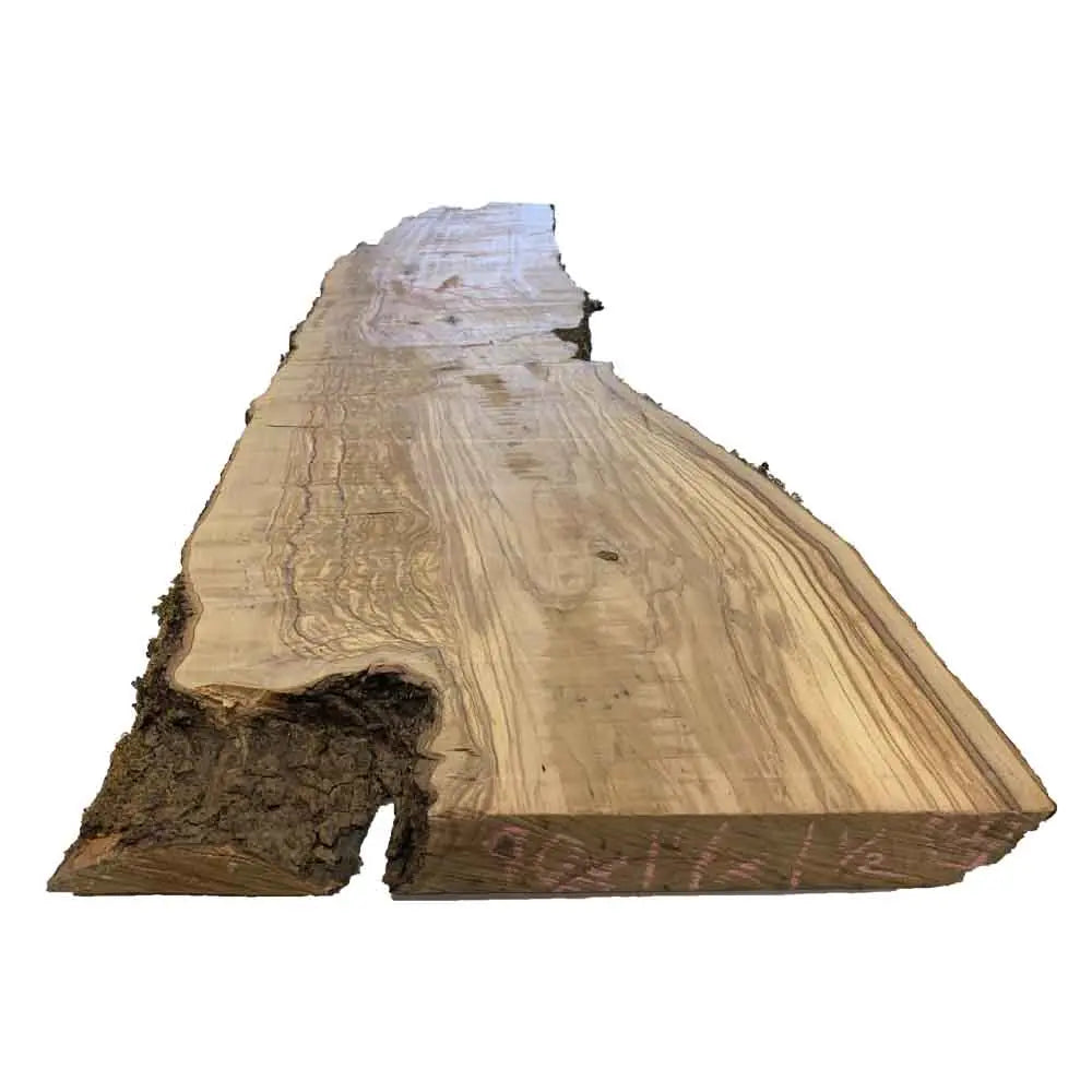 Beautiful Olivewood Live Edge Slab - 90"x14"x1-1/2", #04 - Exotic Wood Zone - Buy online Across USA 