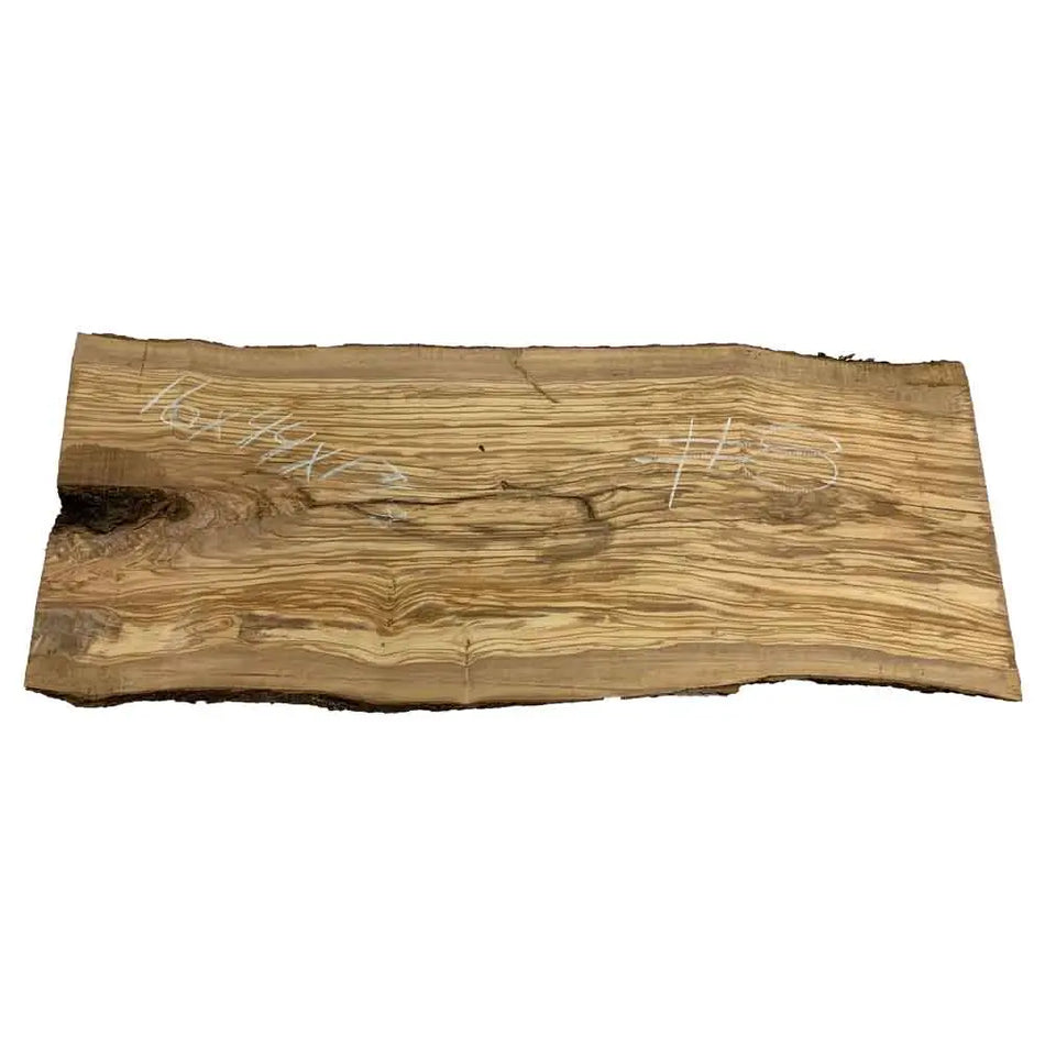 Beautiful Olivewood Live Edge Slab - 44" x 16" x 1-7/8", #08 - Exotic Wood Zone - Buy online Across USA 