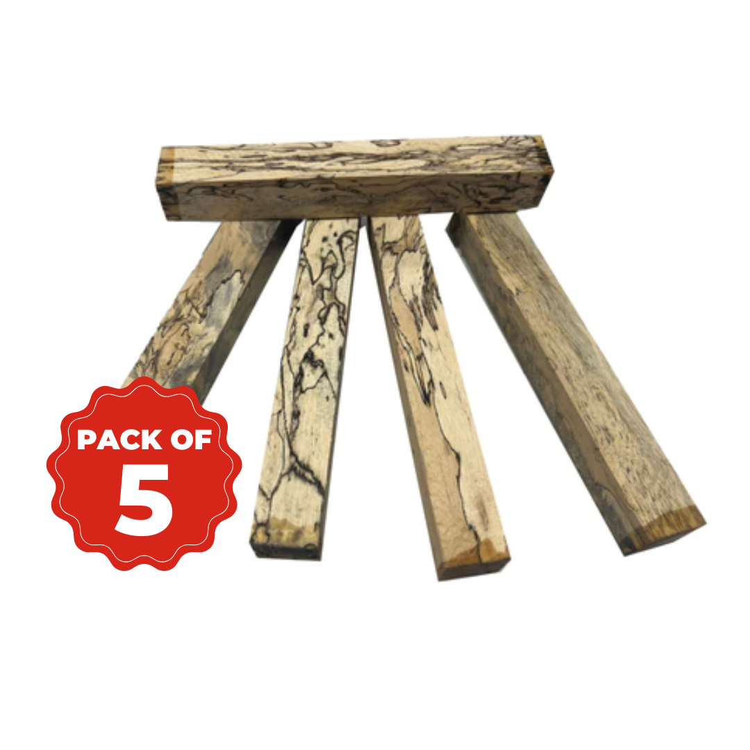 Pack of 5, Spalted Tamarind Wood Pen Blanks 3/4&quot; x 3/4&quot; x 6&quot; - Exotic Wood Zone - Buy online Across USA 