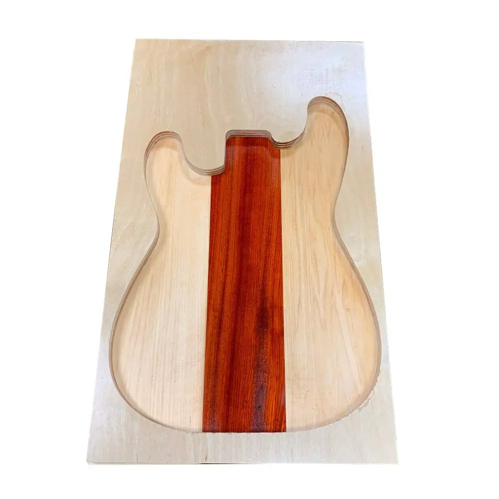 Padauk & Basswood Guitar Body Blanks- 3 Glued Piece - Exotic Wood Zone 