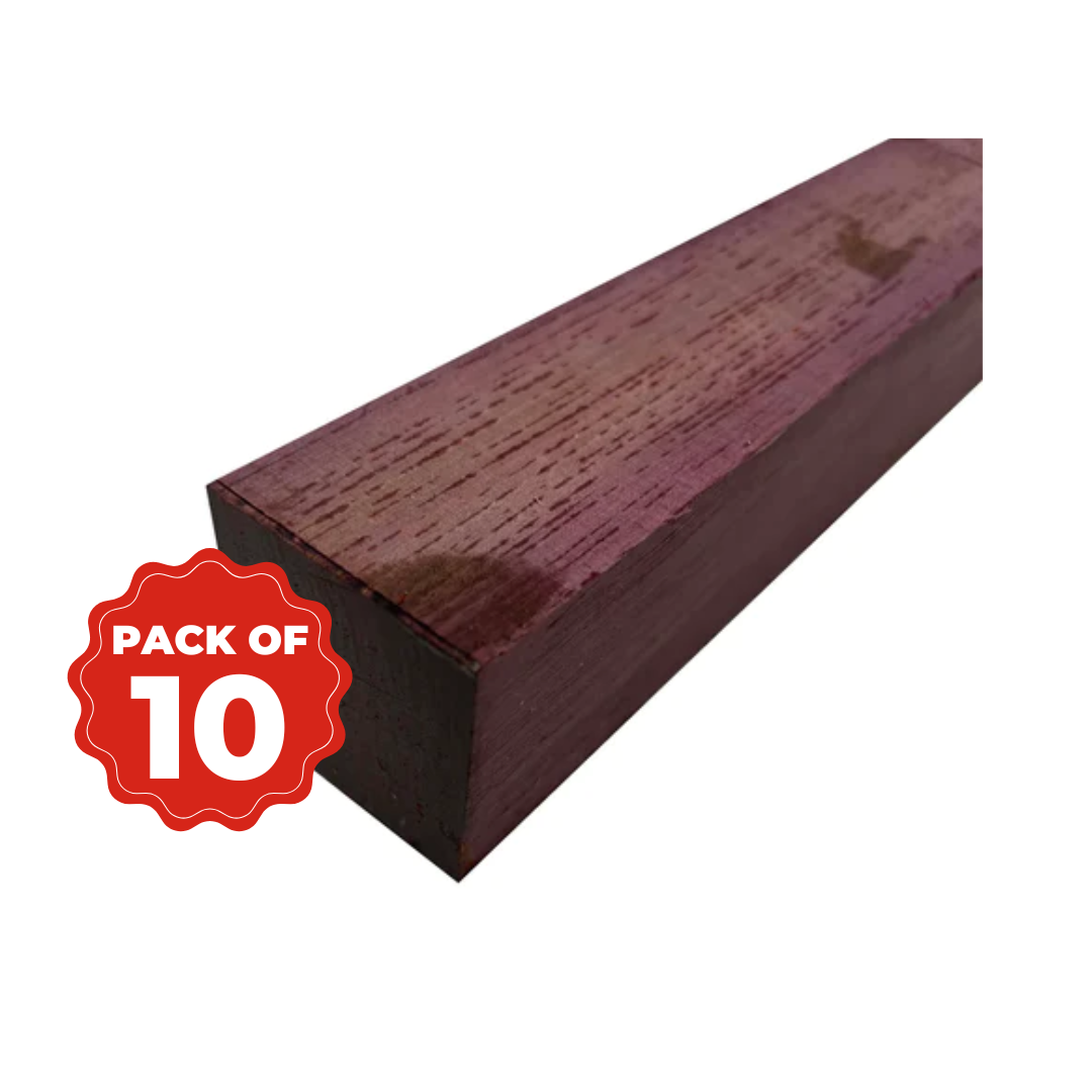 Pack Of 10 , Purpleheart Turning Wood Blanks 18&quot; x 2&quot; x 2&quot; - Exotic Wood Zone - Buy online Across USA 