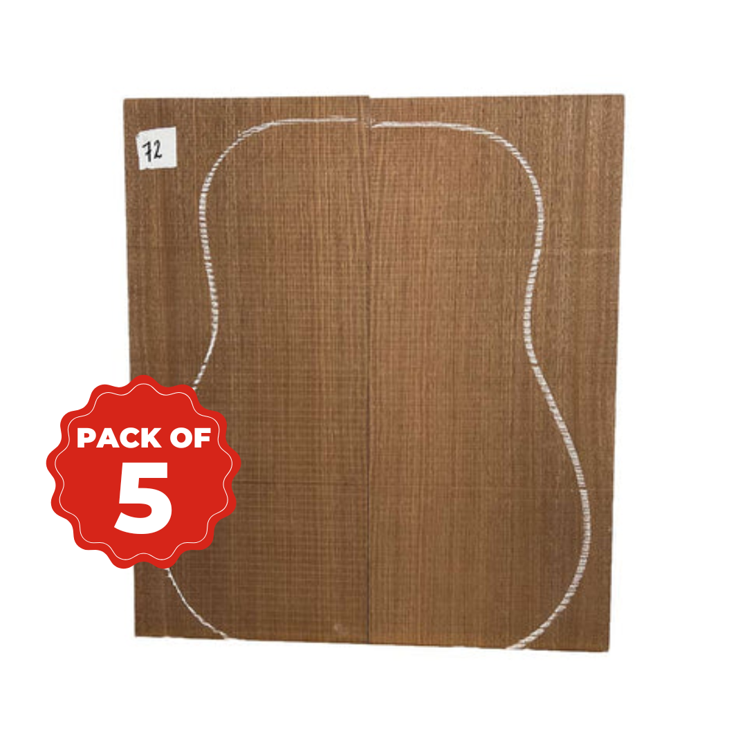 Lot Of 5 , Sapele/Sapeli Guitar Dreadnought Back Sets - Exotic Wood Zone - Buy online Across USA 