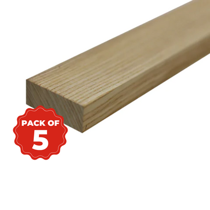 Combo Pack 5,  White Ash Lumber board - 3/4” x 2” x 18” - Exotic Wood Zone - Buy online Across USA 