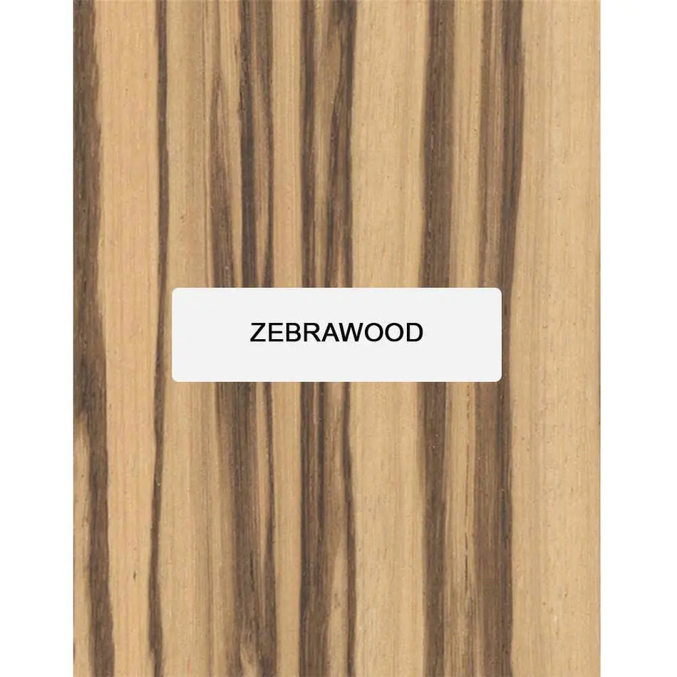 Zebrawood Wood Knife Blanks/Knife Scales Bookmatched 5"x1-1/2"x3/8" - Exotic Wood Zone - Buy online Across USA 