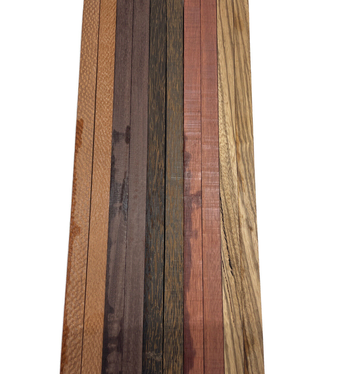 Combo Pack Of 10, 5 Species, Cutting Boards/Thin Dimensional Lumber (Katalox,Leopardwood,Black Palm,Bloodwood,Zebrawood ) - Exotic Wood Zone - Buy online Across USA 