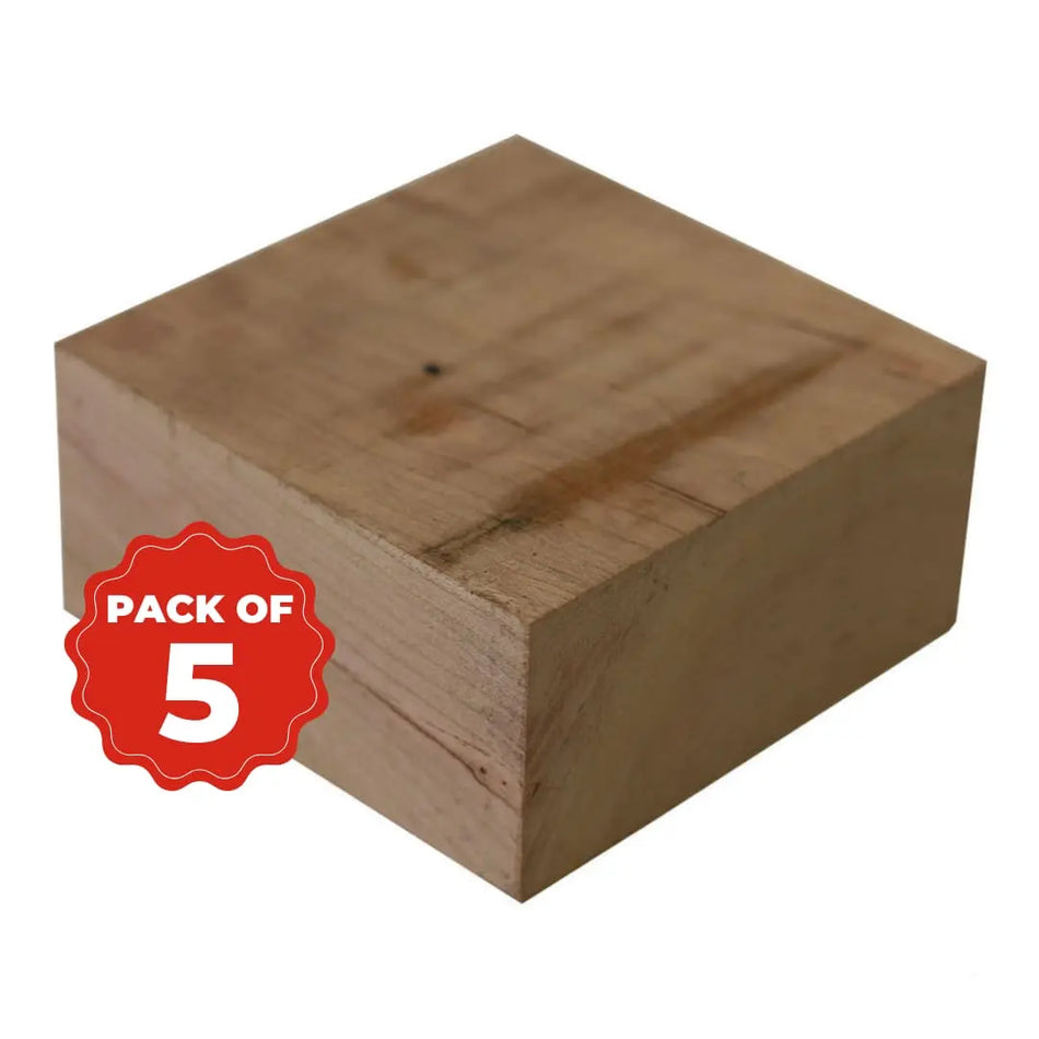 Pack of 5, Black Cherry Wood Bowl Blanks 4" x 4" x 2" - Exotic Wood Zone - Buy online Across USA 