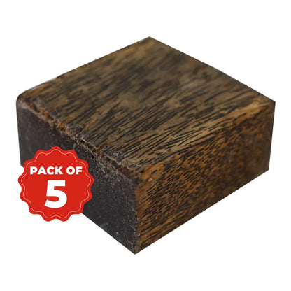 Pack of 5, Black Palm Wood Bowl Blanks 4&quot; x 4&quot; x 2&quot; - Exotic Wood Zone - Buy online Across USA 