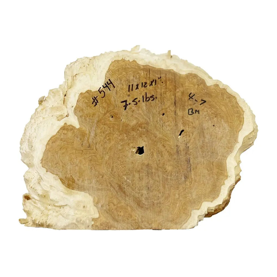 Brown Mallee Burl Cookies 11" x 12" x 1" , 7.5 lbs |  #544 - Exotic Wood Zone - Buy online Across USA 