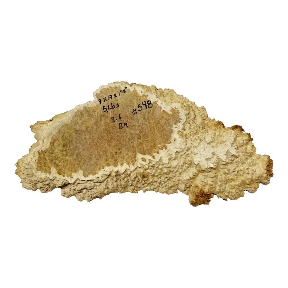 Brown Mallee Burl Cookies 7" x 17" x 1-1/8" , 5 lbs |  #548 - Exotic Wood Zone - Buy online Across USA 