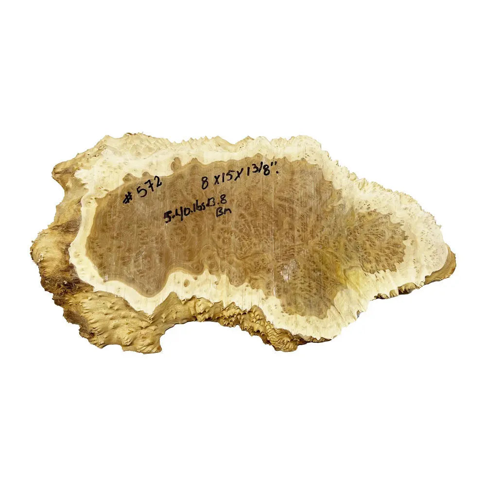 Brown Mallee Burl Cookies 8" x 15" x 1-3/8" , 5.4 lbs |  #572 - Exotic Wood Zone - Buy online Across USA 