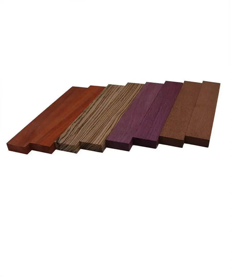 Combo Pack Of 8, 4 Species, Cutting Boards/Thin Dimensional Lumber ( Padauk, Zebrawood,Purpleheart,Merbau ) - Exotic Wood Zone - Buy online Across USA 