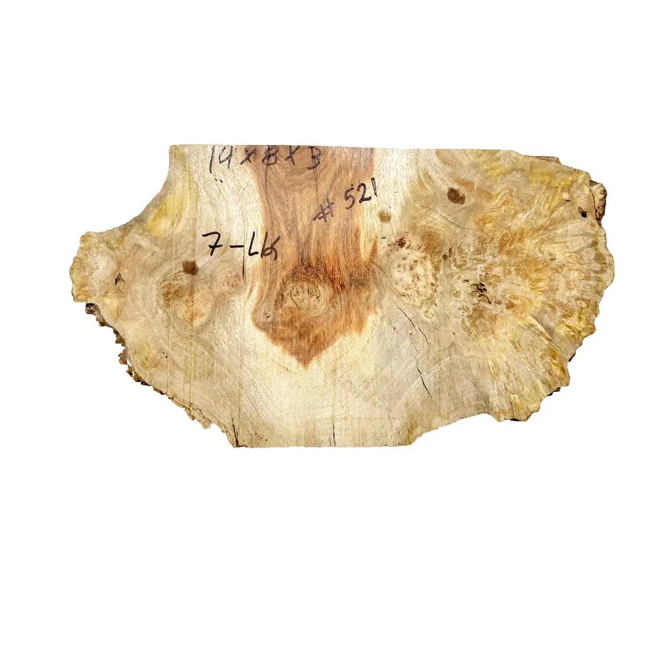 Chechen Burl Cap 19" x 8" x 3", 7.0 lbs |  #521 - Exotic Wood Zone - Buy online Across USA 