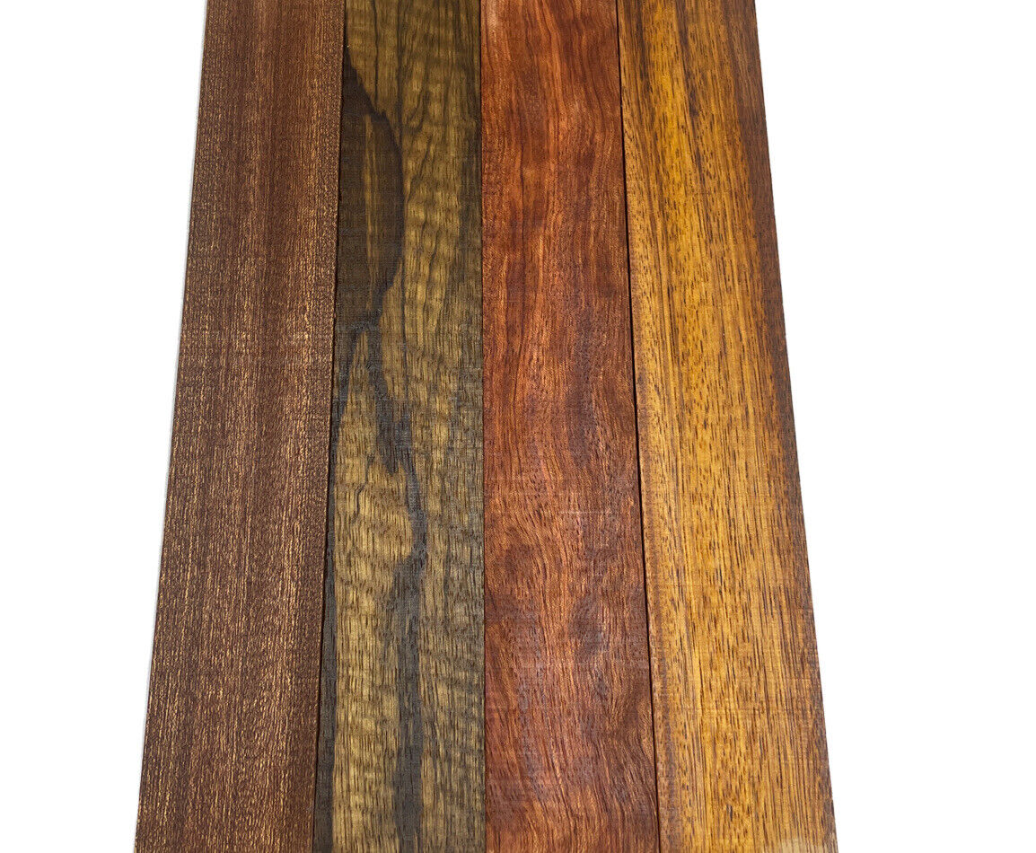 Combo Pack Of 8, 4 Species, Cutting Boards/Thin Dimensional Lumber ( Sapele, Black Limba, Bubinga, Merbau ) - Exotic Wood Zone - Buy online Across USA 