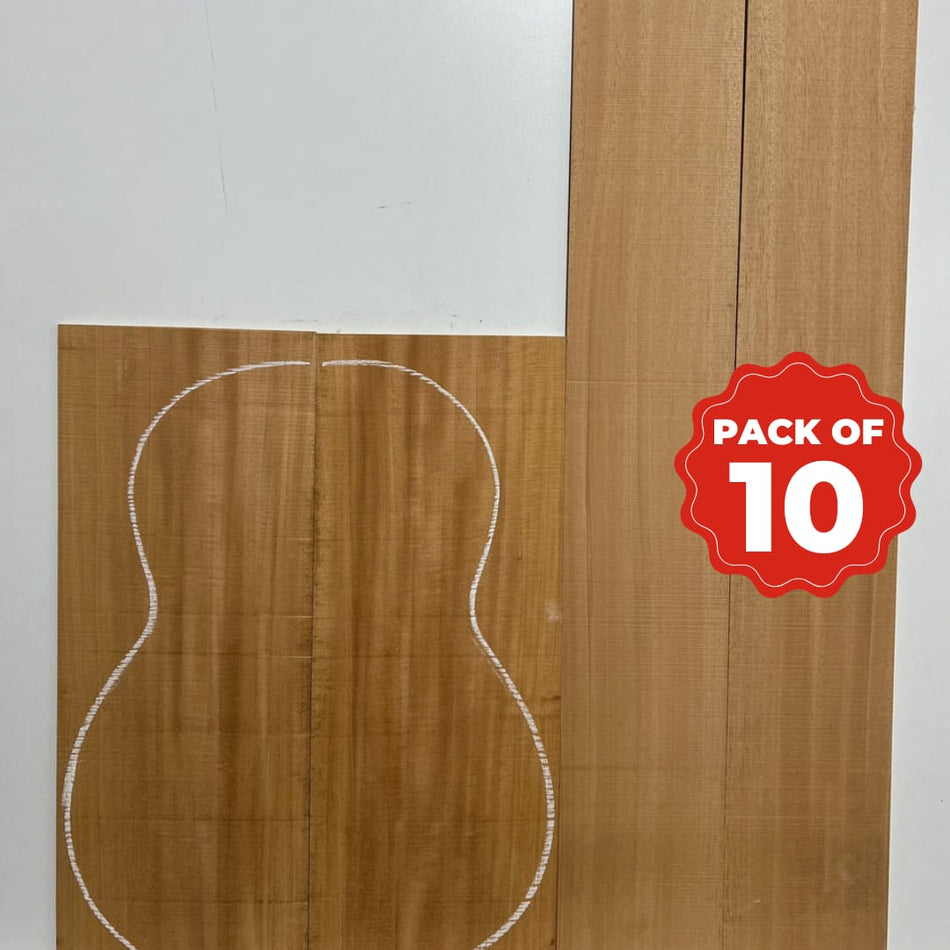 Lot of 10 , Honduran Mahogany Guitar Classical Back and Side Sets - Exotic Wood Zone - Buy online Across USA 