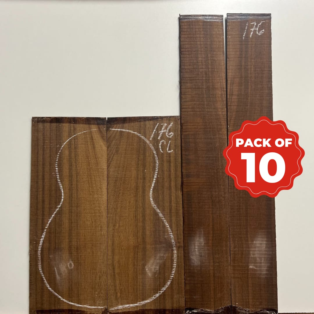 Lot Of 10 , Laurel Guitar Dreadnought Back and Side Sets - Exotic Wood Zone - Buy online Across USA 
