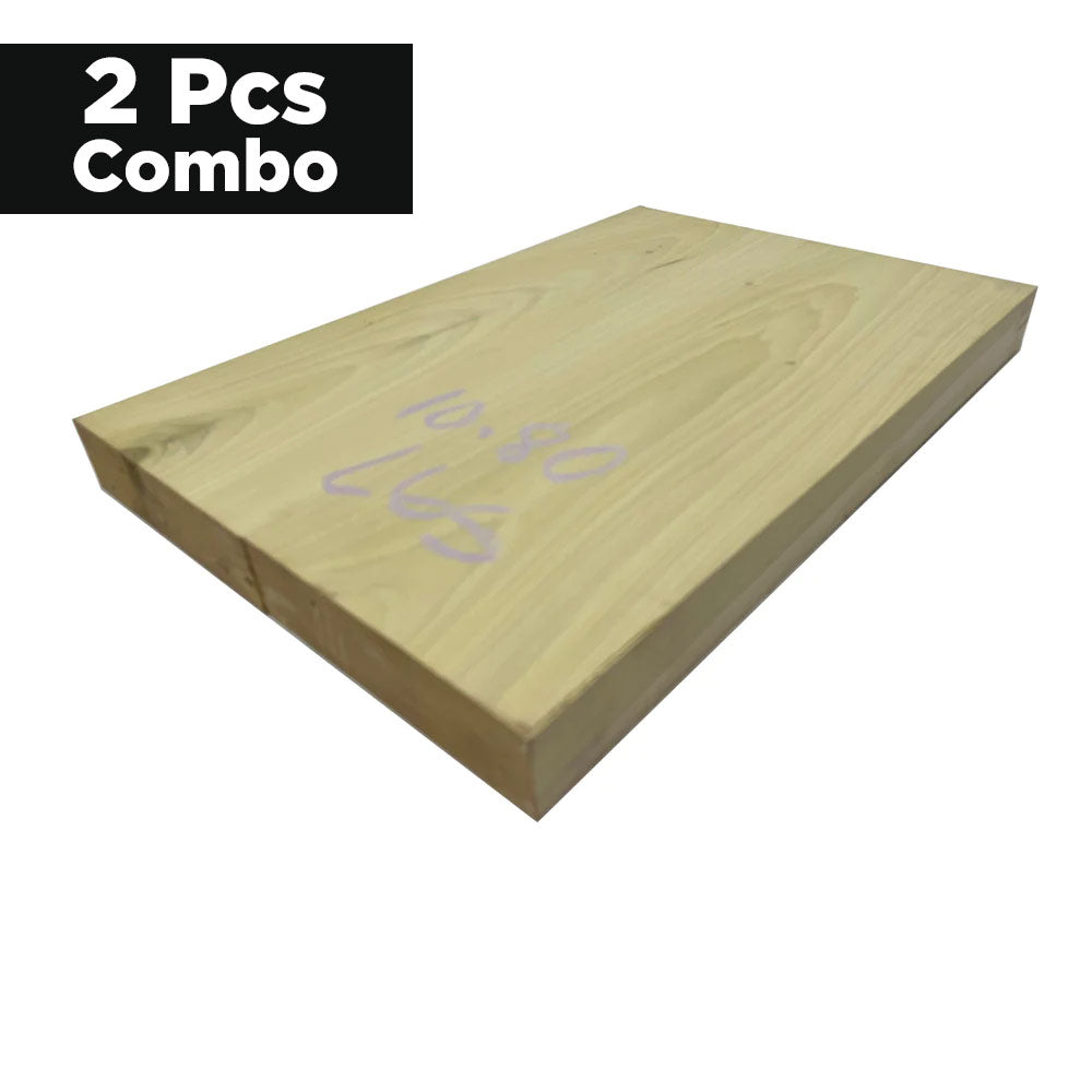 Combo Pack of 2, Yellow Poplar Guitar Body Blanks - 21&quot; x 15&quot; x 2&quot; - Exotic Wood Zone - Buy online Across USA 