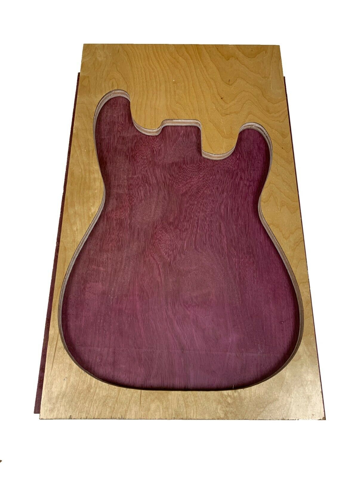 Purpleheart Guitar Body Blanks- Single Piece Solid Body, 21&quot; x 14&quot; x 2&quot; - Exotic Wood Zone - Buy online Across USA 