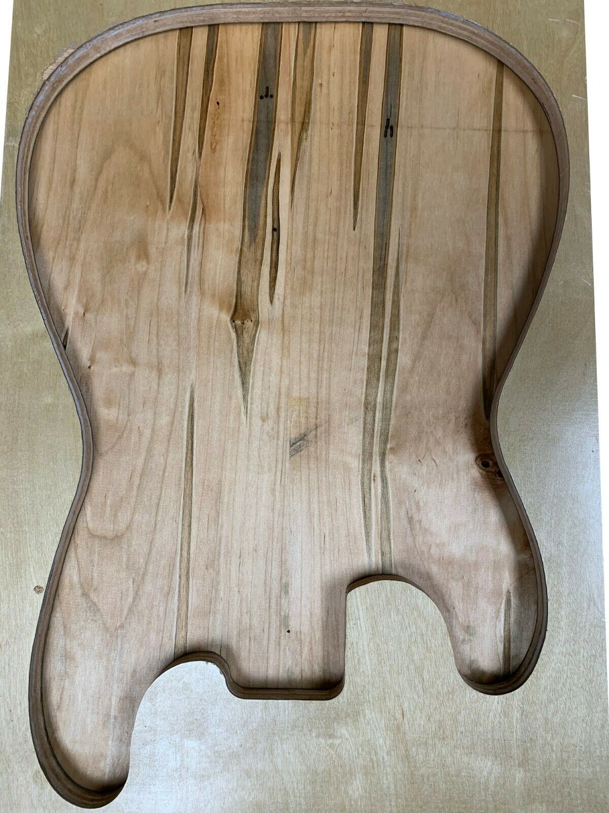 Ambrosia Maple Explorer Guitar Body Blanks- 2 Glued Piece, 28″x18″x 2″ - Exotic Wood Zone - Buy online Across USA 