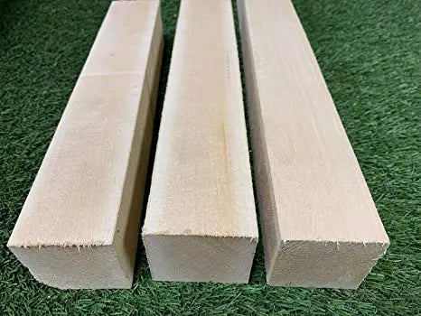 Pack of 3, Basswood Carving Wood Blocks Craft 2" x 3" x 12" - Exotic Wood Zone - Buy online Across USA 