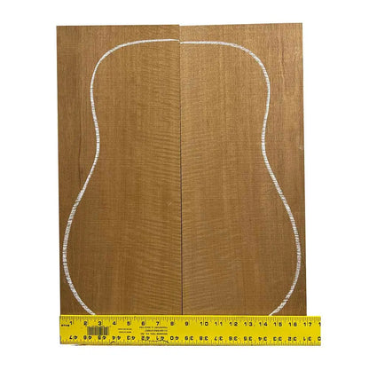 Fiddleback Honduran Mahogany Guitar Tops, Book Matched Sets 550 x 215 x 4 mm - Exotic Wood Zone - Buy online Across USA 